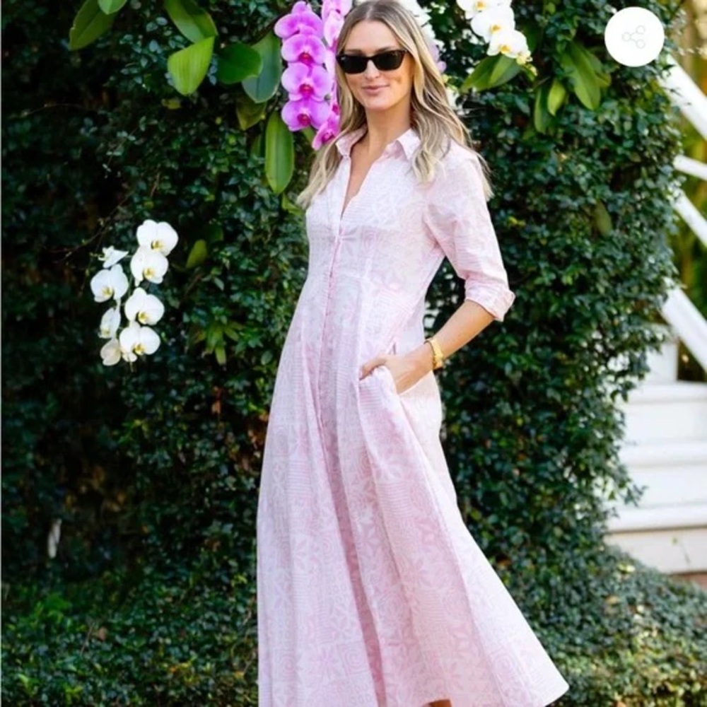 Julia Amory Pink Shirtdress XS